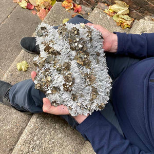 pyrite quartz peru mineral specimen