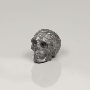 Gibion Meteorite Skull Carving Etched