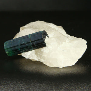 Blue Green Tourmaline Crystal in Quartz 3