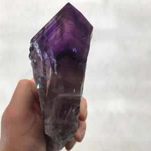 Chevron Raw Natural Amethyst Point Crystal