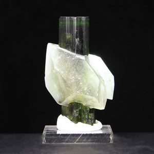 Green Tourmaline though Quartz