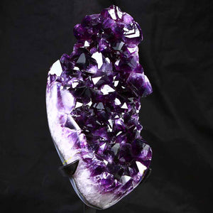 Large Raw purple amethyst crystal cluster geode uruguay