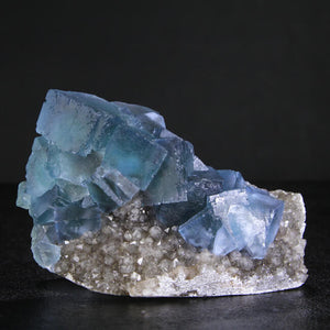 Electric Blue Fluorite & Quartz