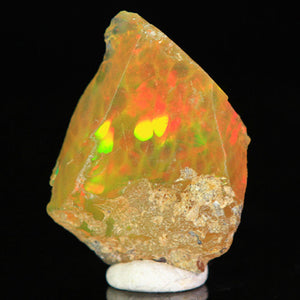 Honeycomb Pattern Orange Ethiopian Opal Rough