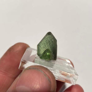 16.84ct Double Peridot Crystal with Ludwigite Inclusions