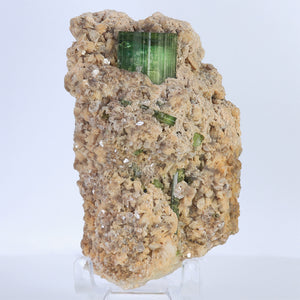 Green Tourmaline Crystal in Matrix