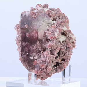 quartz with lepidolite inclusions