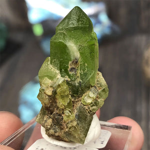 Raw Peridot Crystal Cluster from Pakistan