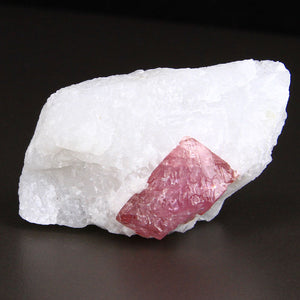 35g Pink Spinel Crystal on Marble