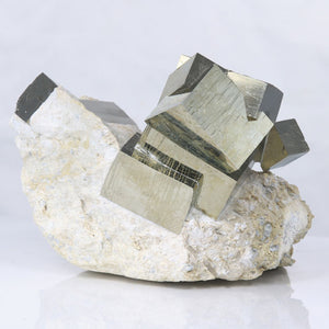 Spanish pyrite crystal cluster