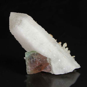 Chinese Quartz with Fluorite Octahedron