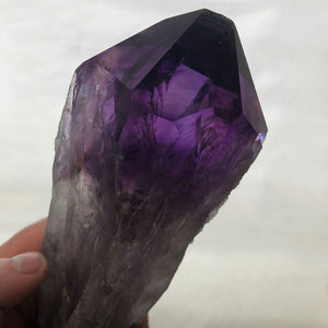 undamaged amethyst crystal point brazil