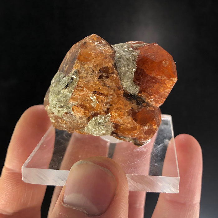 Raw Spessartite Garnet Crystal Cluster