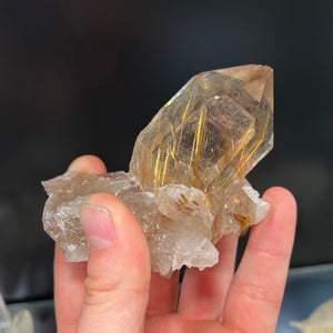 Rutilated Quartz Crytal Cluster