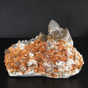 Spessartite Garnet and Smokey Quartz Crystals
