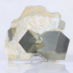 Pyrite on Host Rock Matrix Cubes