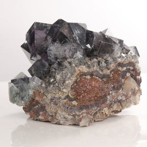 Grey Purple Fluorite Crystals on Host Rock England
