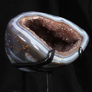 agate drusy geode amethyst specimen