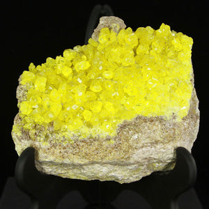 Raw Sulfur Crystals Specimen yellow
