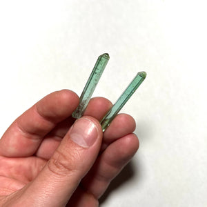 26.4cttw Congo Green Tourmaline Crystal Pair