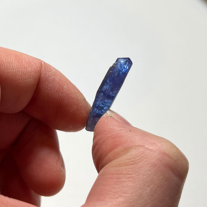 tall violet blue tanzanite crystal 