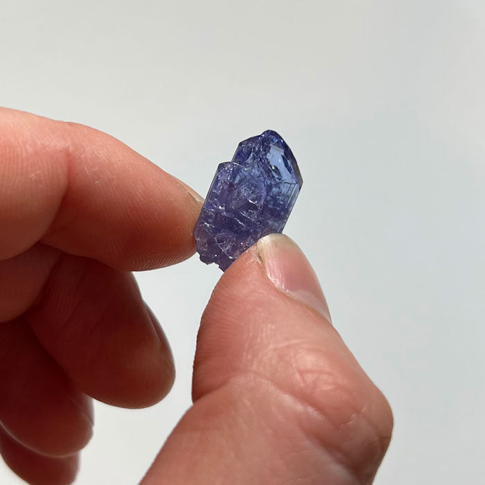 tanzanite crystal with blue and purple