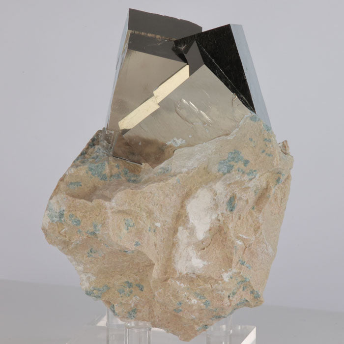 Natural raw pyrite crystal specimen