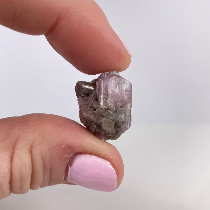 raw pink tanzanite cluster crystal mineral