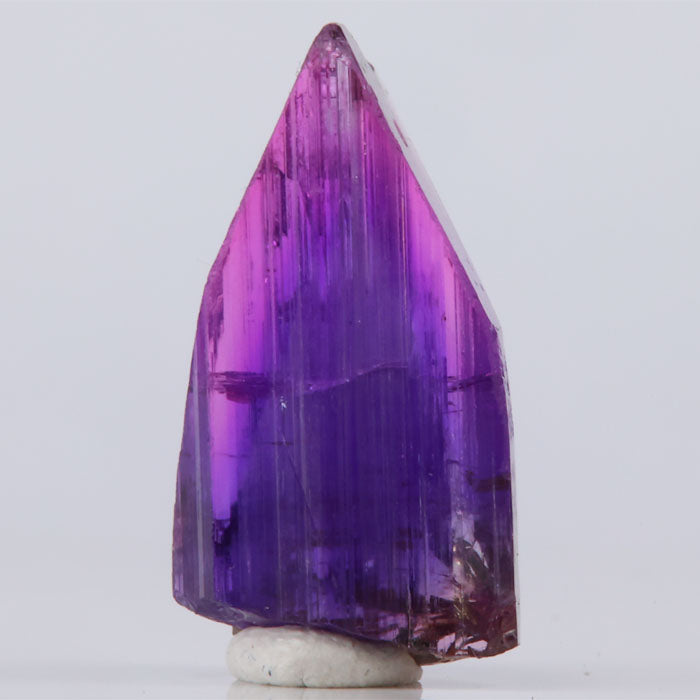 Rare pink purple unheated tanzanite crystal from Merelani Hills Tanzania