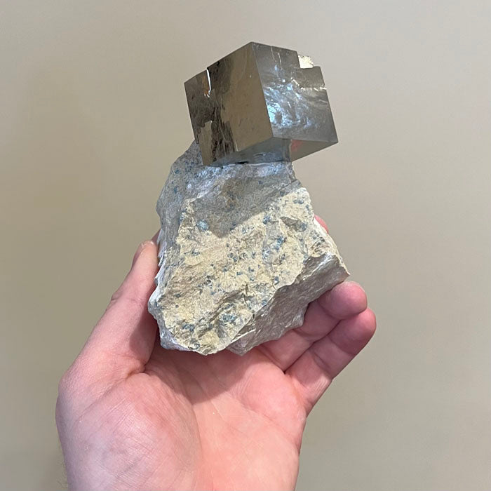 Pyrite Cube on Host Rock