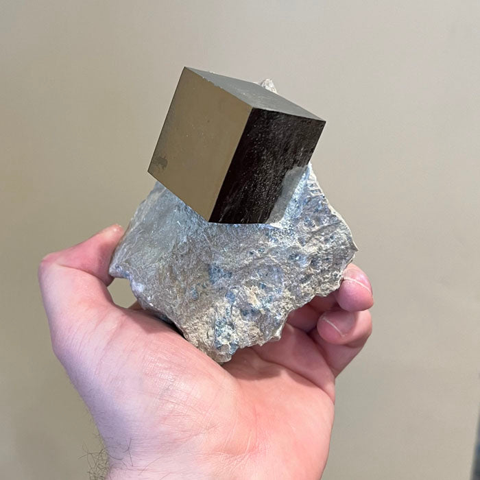 Pyrite Cube on Matrix from Spain