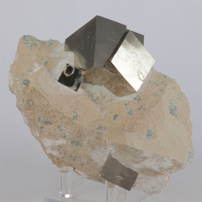 Natural Pyrite Crystal Cluster