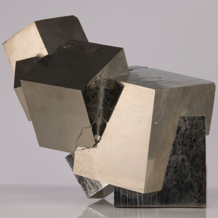 Natrual pyrite crystal cluster cubes