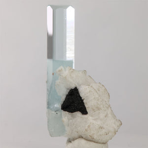 Gemmy Icy Blue Aquamarine Crystal with White Matrix Shigar Mine Pakistan 16.25 Grams