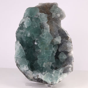 Chinese fluorite and drusy quartz