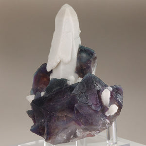 Fluorite and White Quartz Mineral Specimen from China