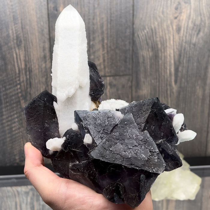 Inner Mongolia White Quartz and Fluorite