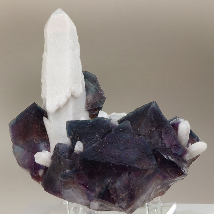 Inner Mongolia White Quartz and Fluorite