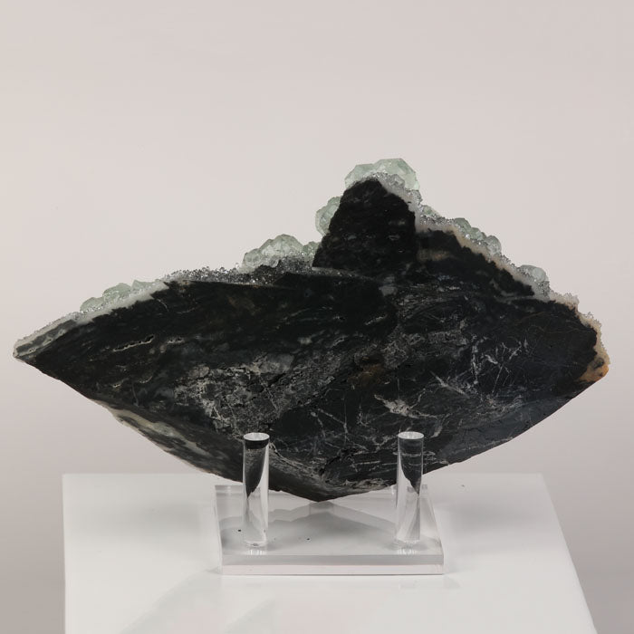 Green Fluorite on Quartz Matrix 1588g – China