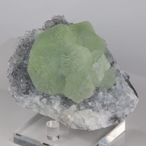 334g Chinese Fluorite and Quartz - Mineral Mike