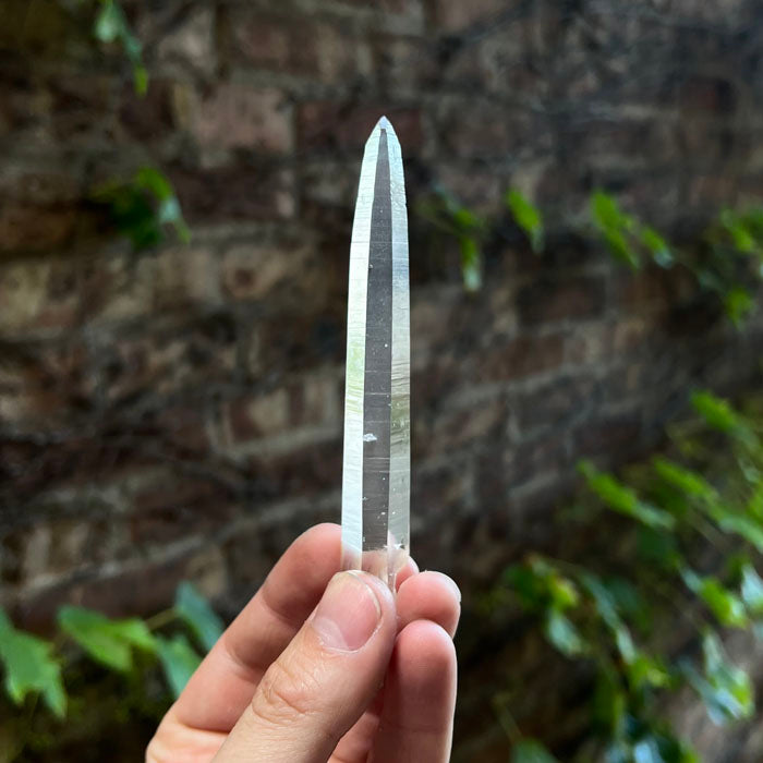 Single Long Clear Quartz Crystal
