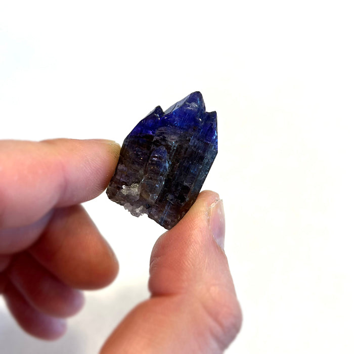 Large natural color tanzanite crystal cluster