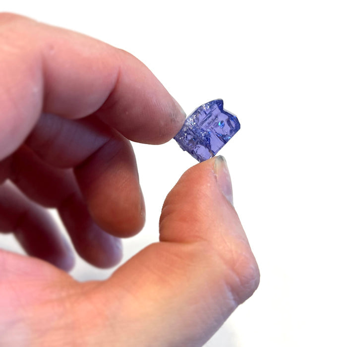 Blocky Purple Tanzanite Crystal Specimen