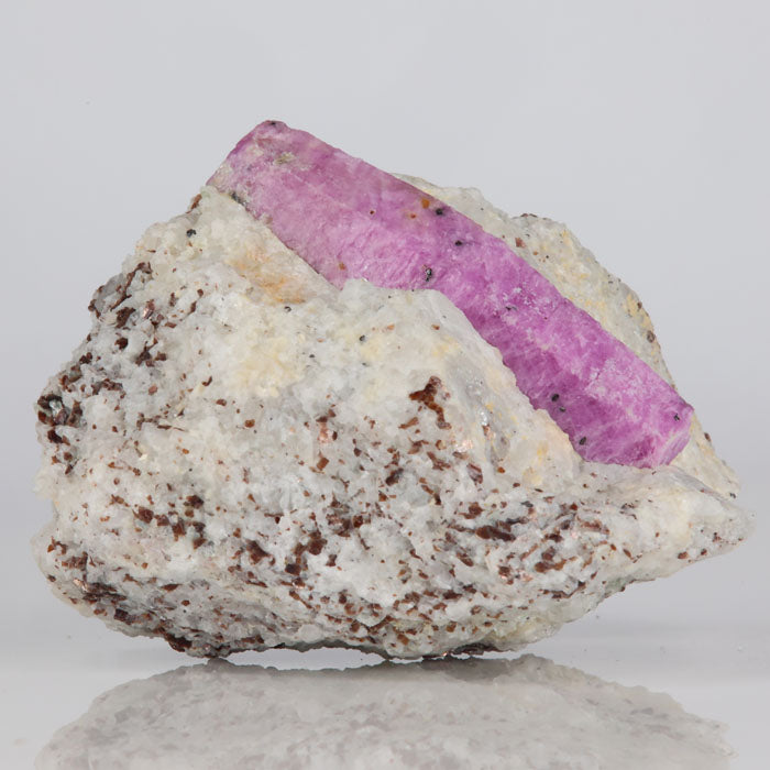 Raw Ruby Crystal on host Rock