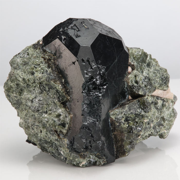 Black spinel crystal from russia