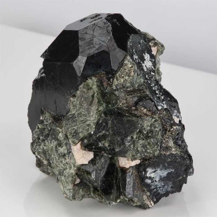 Natural Black Spinel Mineral Specimen from Russia