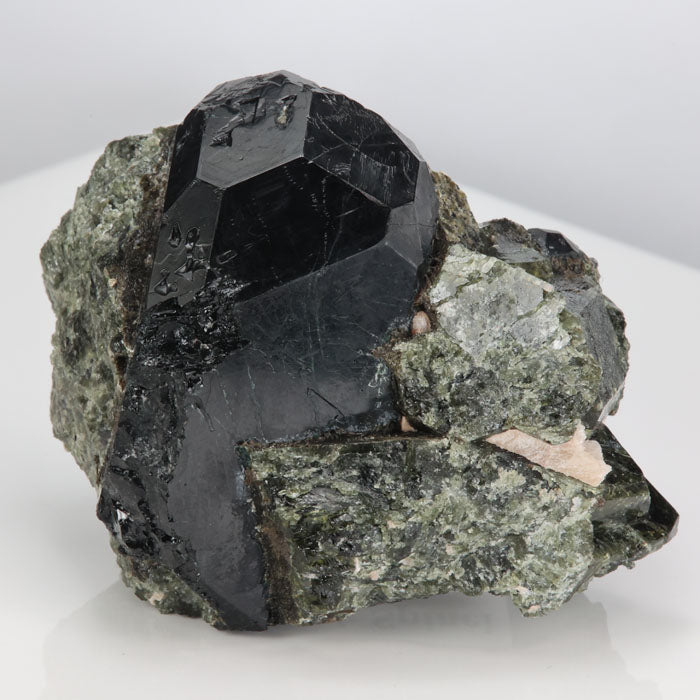 Russian black spinel crystal specimen