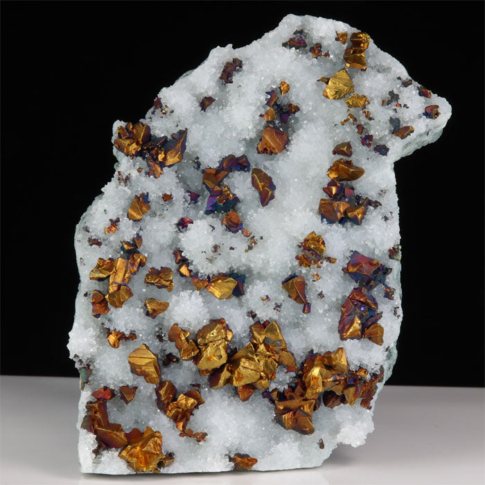 chalcopyrite on quartz from mexico