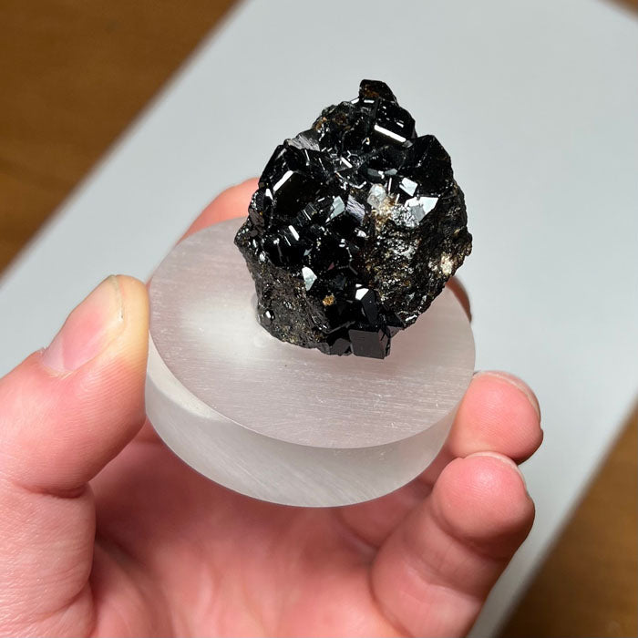 Andradite garnet crystal specimen from mexico black