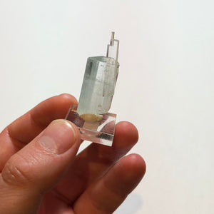 Aquamarine Crystal Cluster with Slender Angled Crystals Shigar Mine Pakistan 9.66 Grams